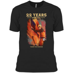 22 years naruto 1999 2021 thank you kurama shirt