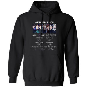 We Purple You Army BTS 2013 forever signatures shirt