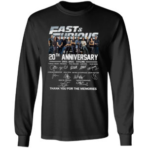 Fast and furious 9 films thank you for the memories signatures shirt