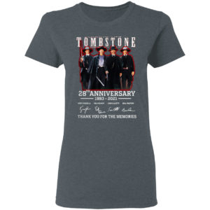 Top Tombstone 28th Anniversary Thank You For The Memories Signatures Shirt