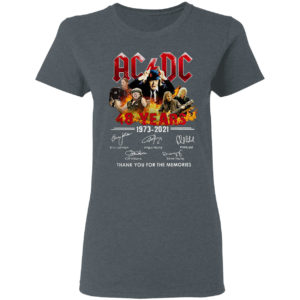 AC DC 48 years thank you for the memories signatures shirt