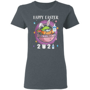 Baby Yoda hand sanitizer happy easter 2021 shirt