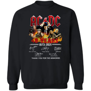 AC DC 48 years thank you for the memories signatures shirt