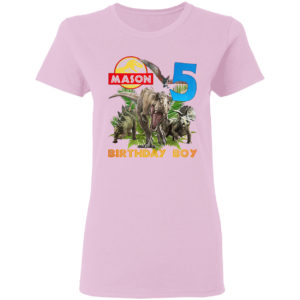 Dinosaurs Mason 5 Birthday boy shirt