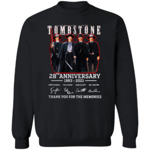 Top Tombstone 28th Anniversary Thank You For The Memories Signatures Shirt