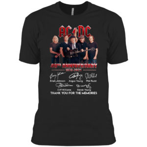 ACDC 48th anniversary 1973-2021 thank you for the memories signatures shirt