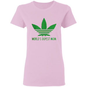 Weed Adidas logo world’s dopest mom shirt