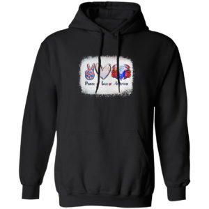 Peace love America navy USA shirt
