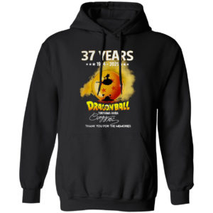 Son Goku 37 Years Of 1984-2021 Dragon Ball Z Signature Thank You For The Memories Shirt