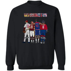 Washington Sport Teams With Scherzer Green Unseld And Ovechkin Signatures Shirt