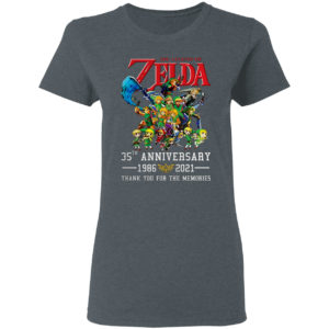 The Legend Of Zelda 35Th Anniversary 1986 2021 Thank You For The Memories Shirt