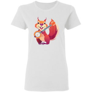 Squirrel Music Banjo Musician Rodent Small Animal Lover T-shirt