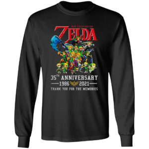 The Legend Of Zelda 35Th Anniversary 1986 2021 Thank You For The Memories Shirt