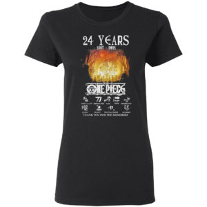 Monkey D. Luffy One Piece 24 years of 1997-2021 thank you for the memories shirt