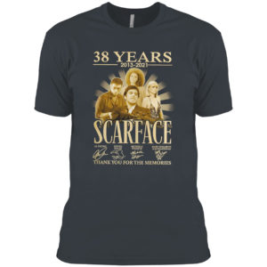 38 Years 2013 2021 Scarface thank You for the memories signatures shirt