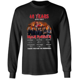 46 years 1975 2021 Iron Maiden thank you for the memories signature shirt