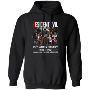 25th Anniversary 1966 2021 Of The Resident Evil Thank You For The Memories Shirt