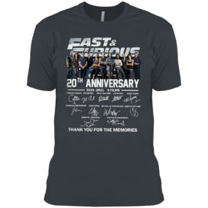 Fast and furious 9 films thank you for the memories signatures shirt