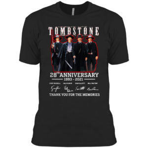 Top Tombstone 28th Anniversary Thank You For The Memories Signatures Shirt
