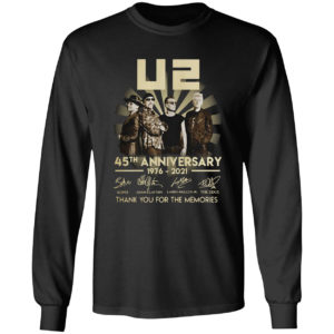 U2 45th Anniversary 1976 2021 Thank You For The Memories Signatures Shirt