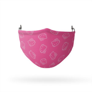 Hello Kitty Pink Line Art Reusable Cloth Face Mask