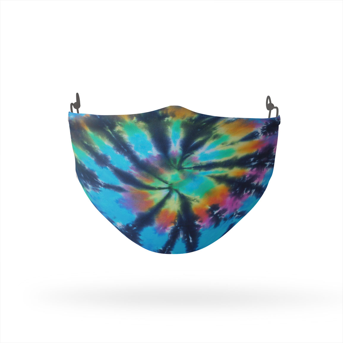 Blue Spiral Tie Dye Reusable Cloth Face Mask