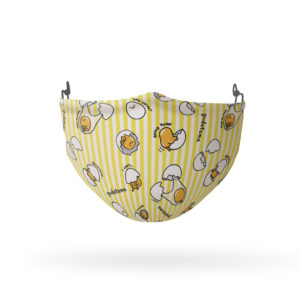 Gudetama Egg Stripe Pattern Reusable Cloth Face Mask
