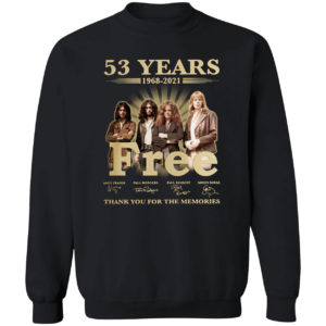 53 Years Free Thank You For The Memories Signatures Shirt