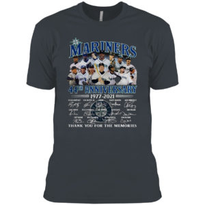 Seattle Mariners 44th Anniversary 1977 2021 thank you for the memories shirt