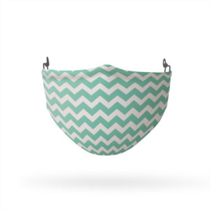 Teal Chevron Pattern Reusable Cloth Face Mask