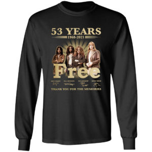 53 Years Free Thank You For The Memories Signatures Shirt