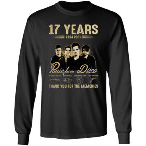 17 years Panic La The Disco thank you for the memories signatures shirt