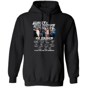 Fast And Furious 20 Years 2001 2021 Thank You For The Memories Signatures Shirt