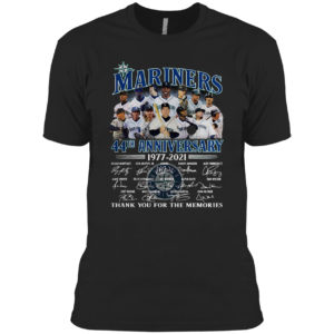 Seattle Mariners 44th Anniversary 1977 2021 thank you for the memories shirt