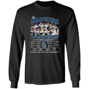 Seattle Mariners 44th Anniversary 1977 2021 thank you for the memories shirt