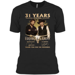 The Brooks And Dunn 31 Years 1990 2021 Signatures Thank You For The Memories Shirt