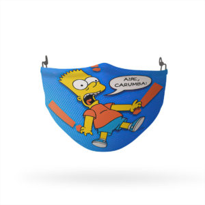The Simpsons Bart Aye Carumba Reusable Cloth Face Mask