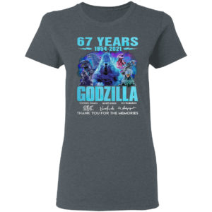 67 years 1954 2021 Godzilla signatures thank you for the memories shirt