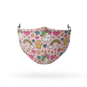 Royal Unicorn and Rainbows Reusable Cloth Face Mask