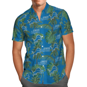 Detroit Lions Tropical Palm Tree Hawaii Shirt, Shorts