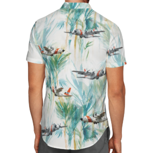 US Coast Guard HC-130 Hercules Hawaiian Beach Shirt, Shorts