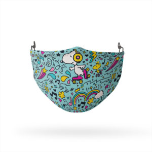 Peanuts Snoopy Roller Skating Pattern Reusable Cloth Face Mask
