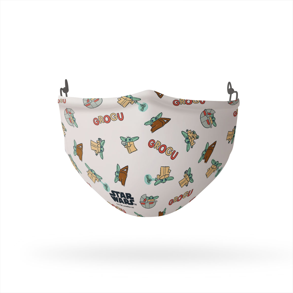 The Mandalorian Grogu and Mando Pattern Reusable Cloth Face Mask