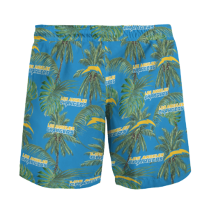 Los Angeles Chargers Tropical Palm Tree Hawaii Shirt, Shorts
