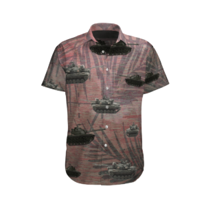 Army M48 Patton Tank Hawaiian Beach Shirt, Shorts