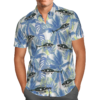 Military Boeing AH-64 Apache Helicopter Hawaiian Beach Shirt, Shorts