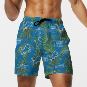 Detroit Lions Tropical Palm Tree Hawaii Shirt, Shorts