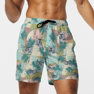 Sikorsky CH-53E Super Stallion Helicopter Hawaiian Beach Shirt, Shorts