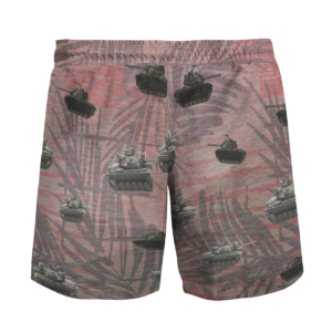 Army M48 Patton Tank Hawaiian Beach Shirt, Shorts