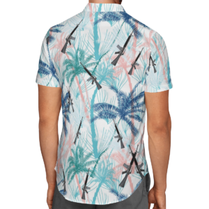 US Army M16 Rifle Hawaiian Beach Shirt, Shorts